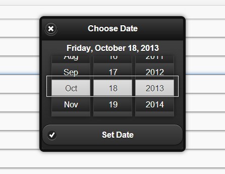 jQuery Mobile Datebox